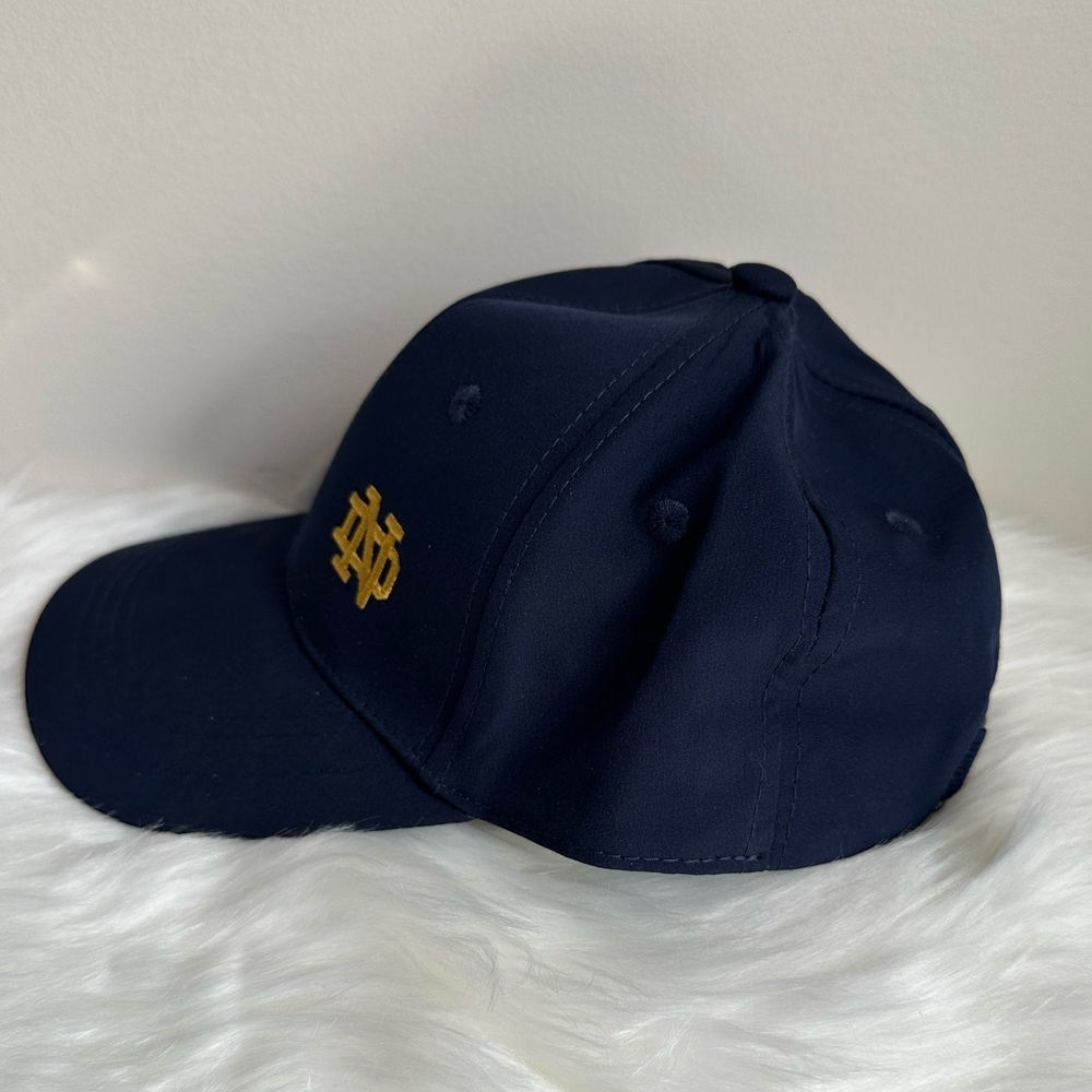NEW UNISEX Navy Blue and Gold Notre Dame Embroidered Logo Baseball Cap - Picture 5 of 14